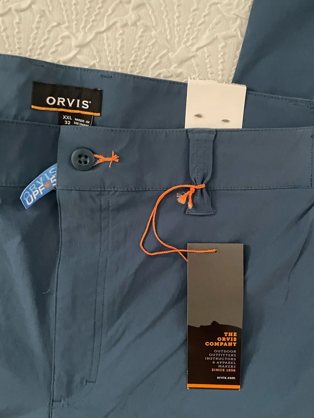 Orvis Blue Teal Men's Jackson QD Stretch Pants XXL/32 UPF 50 Outdoor Hiking